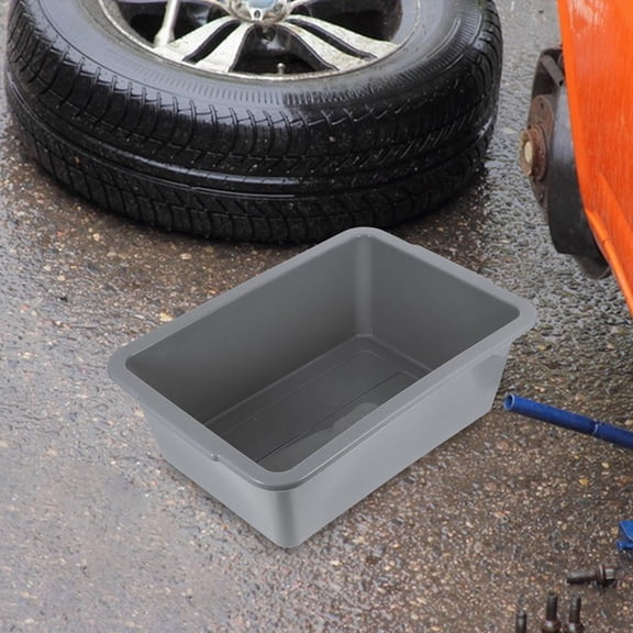 OUNONA Dark Grey Plastic Drip Tray for Engine Oil Pan, Oil Collection Tray, 1-Pack