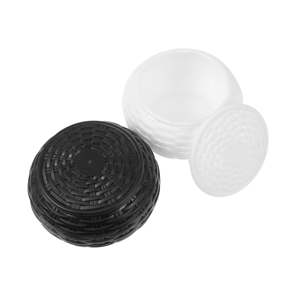 OUNONA Plastic Go Chess Containers Boxes Storage Case Miss Travel White