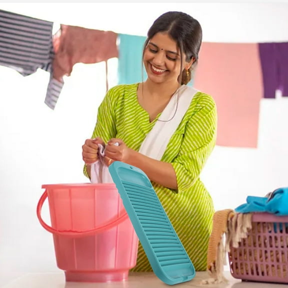 OUNONA Plastic Mini Washboard With Soap Holder Washing Board Laundry Lime Washboard Scrubboards Kids Shirts Washing For Home School Dormitory