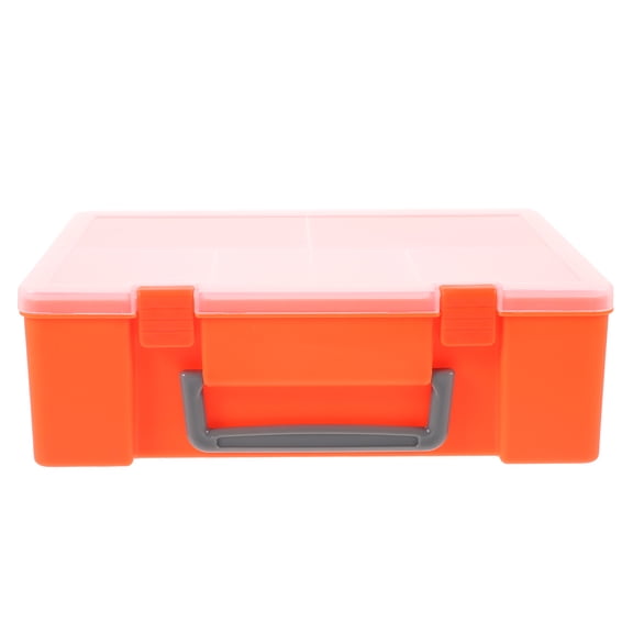 OUNONA Orange Plastic Storage Box, Useful and Sturdy for Small Parts and Tools