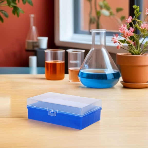 OUNONA Plastic Vial Storage Case with Lid Lightweight Organizer for Lab Samples and Vials