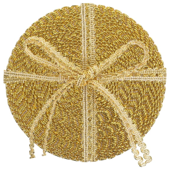 OUNONA Golden Polyester Lace Trim for Elegant Wedding, Bridal Accessories, Crafting, and Home Decoration Projects
