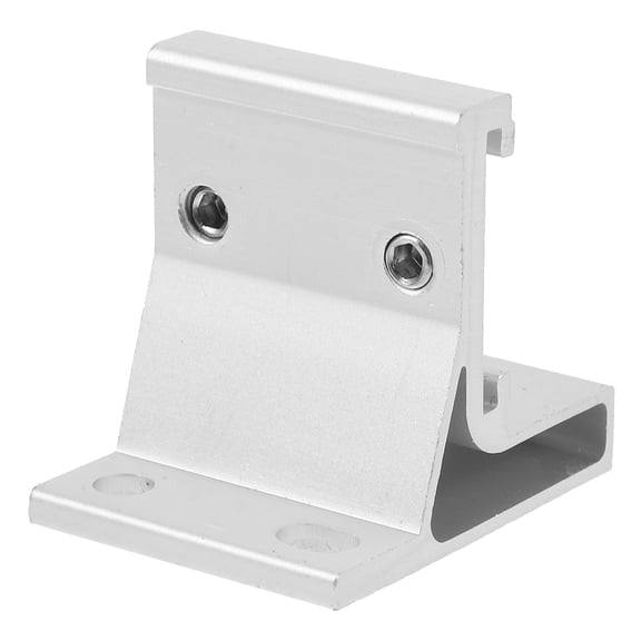 OUNONA Plated Silver Slide Track Corner Bracket Durable Stainless Steel Folding Door Accessories