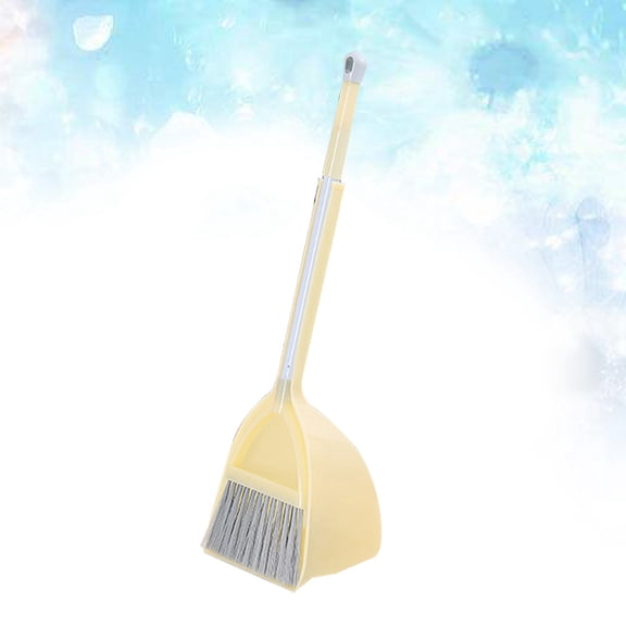 OUNONA Play Cleaning Set for Toddler Broom Cleaning Set Yellow 1 Set