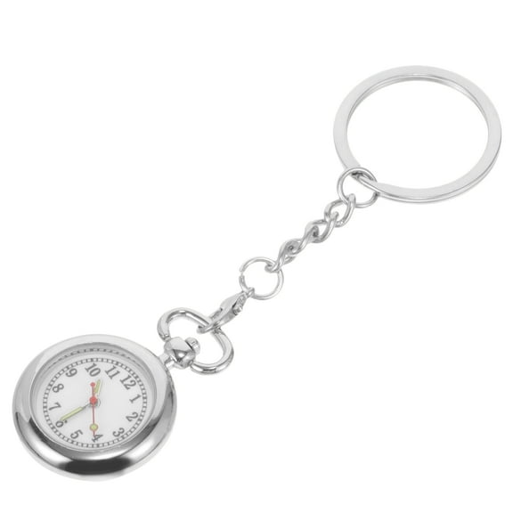 OUNONA  Pocket Watch Keychain Quartz Nurse Pocket Watch Hanging Pocket Watch Fob Watch