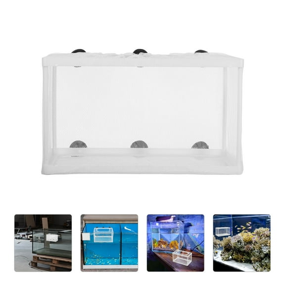 OUNONA Aquarium Fish Hatchery with Polyester Net, Plastic Frame, and Strong Cups for Easy Installation