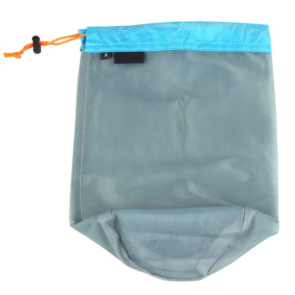 OUNONA Polyester Mesh Stuff Sack for Outdoor Activities with Reinforced Seams in Grey