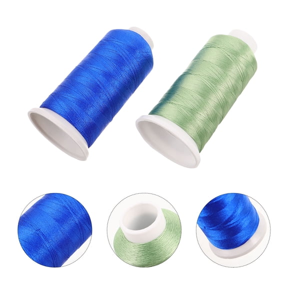 OUNONA Ice Silk Macrame Thread Assorted Color Smooth Polyester Yarn Coil for Sewing