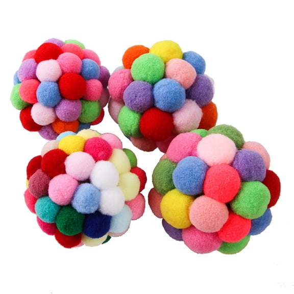 OUNONA Pom Balls for Kittens Bouncy Ball Plastic for Active Cat Toys 1 Piece Indoor Playtime