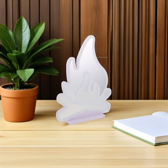 OUNONA Portable 3D Neon Flame Shaped LED Atmosphere Lamp for Tabletop Party and Home Decor