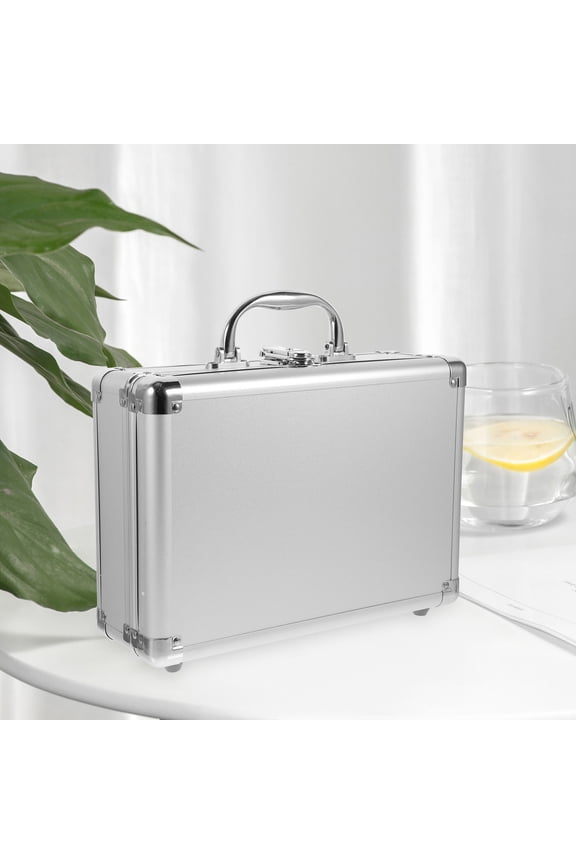 Portable Aluminum Alloy Hard Case Briefcase with Protective Sponge Lining for Secure Storage and Easy Transport