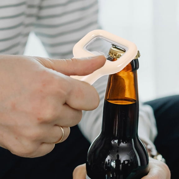 OUNONA Beige Compact Wear-Resistant Bottle and Can Opener Portable Multi-Function