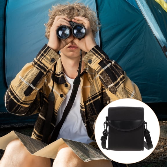 OUNONA Black Binoculars Storage Bag Soft Material Stylish Design Convenient Carry Pouch