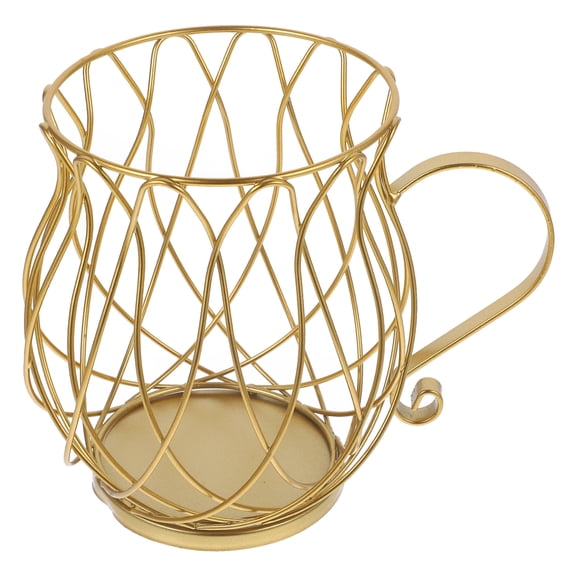 OUNONA Portable Coffee Maker Coffee Capsule Holder 17.00X14.00X12.00CM Golden