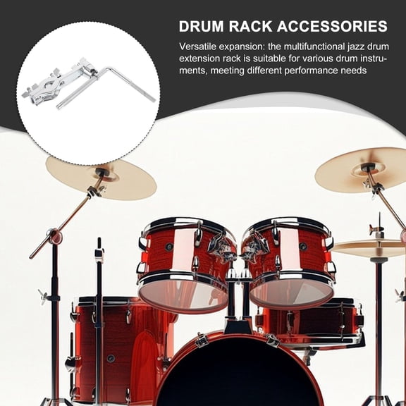 OUNONA Portable Drum Stand Accessories With Cowbell Holder Expandable Drum Kit Mount For Enhanced Performance For Various Percussion Instruments