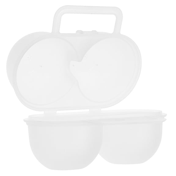 Moluckfu Shockproof Egg Box Plastic Transparent 1Set 4.3x3.2x2.8in