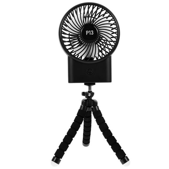 OUNONA Portable Fan Rechargeable Small Handheld Pram Clip Baby Travel Black