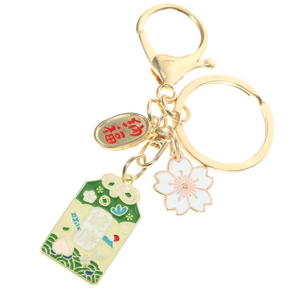 OUNONA Portable Key Rings Home Accessories Alloy Flower Keychain Miss