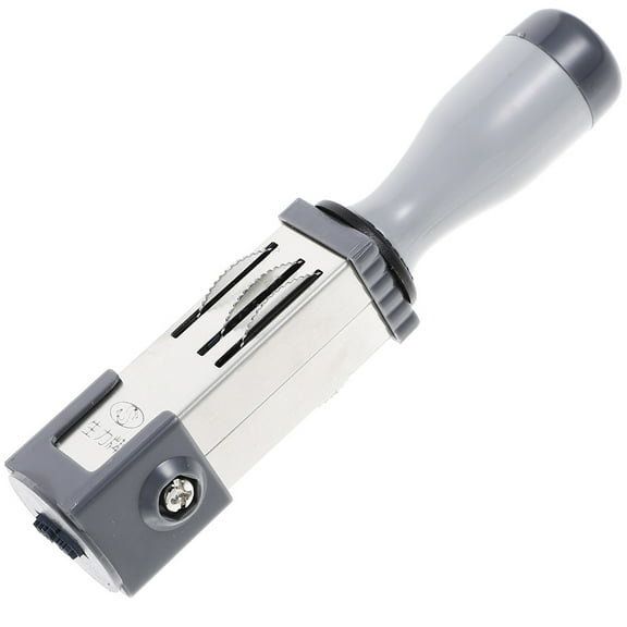 OUNONA Portable Multi-Use Date Stamp with Handle, Self-Inking Office and Daily Use Stamp for Documents, Packaging, and More