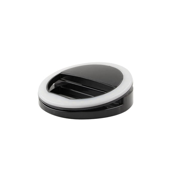 OUNONA Portable Selfie Light with 36 LED Bulbs, Clip-On Flash Lamp for Phone, Tablet, Laptop, Camera - Black