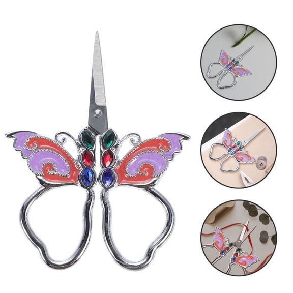 OUNONA Vintage Design Scissor for Woodworking Multi Color Metal Material Ergonomic Handle 5.5 Inches