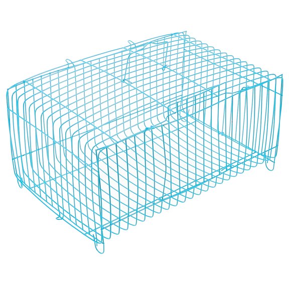 OUNONA Portable Wire Pet Bird Cage Blue Color with Spacious Interior and Smooth Ventilation System