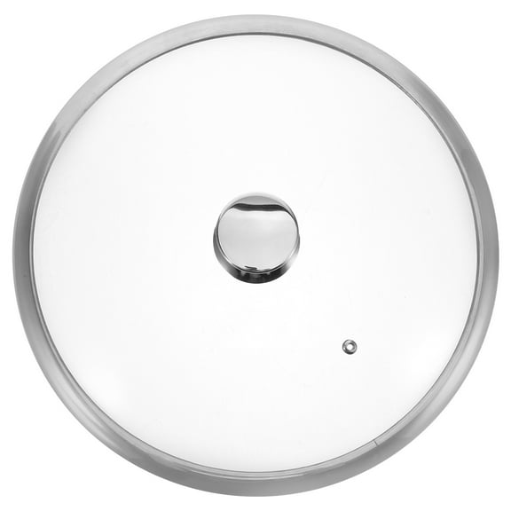 OUNONA Wok Lid Universal Lid for Pots and Pans Stainless Steel Silver 1Pack