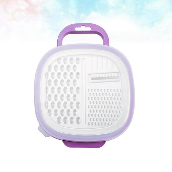 OUNONA  Potato Peelers Vegetable for Kitchen Cheese Grater with Container Dish Graters Purple