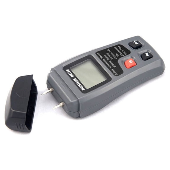 OUNONA Practical Digital Moisture Meter Grey Wood Damp Tester with LCD for Home Carpets Flooring and Construction