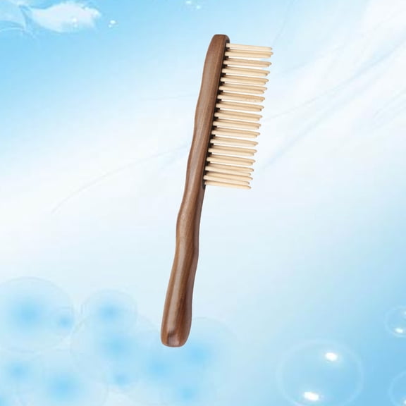 OUNONA Practical Natural Sandalwood Comb with Smooth Teeth and Thick Handle for Hair Care