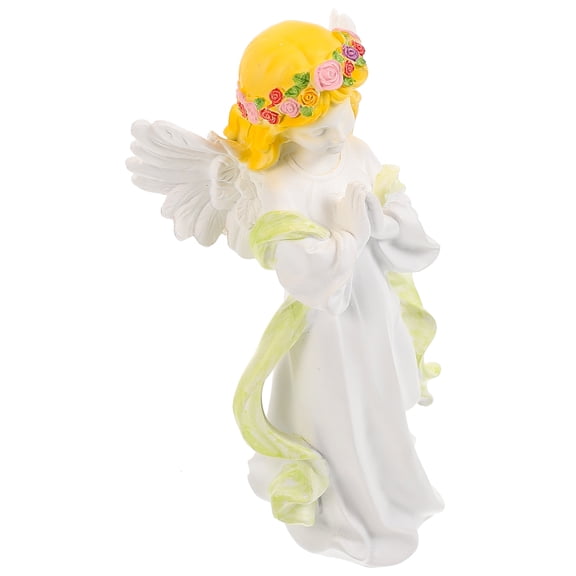 OUNONA  Praying Angel Ornaments Figure Small Guardian Colorful Baby Girl
