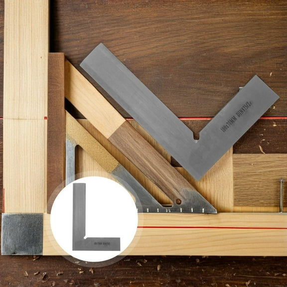 OUNONA Precision Machinist Square Carbon Steel Engineer Square 90 Degree Right Angle Ruler for Woodworking Supplies