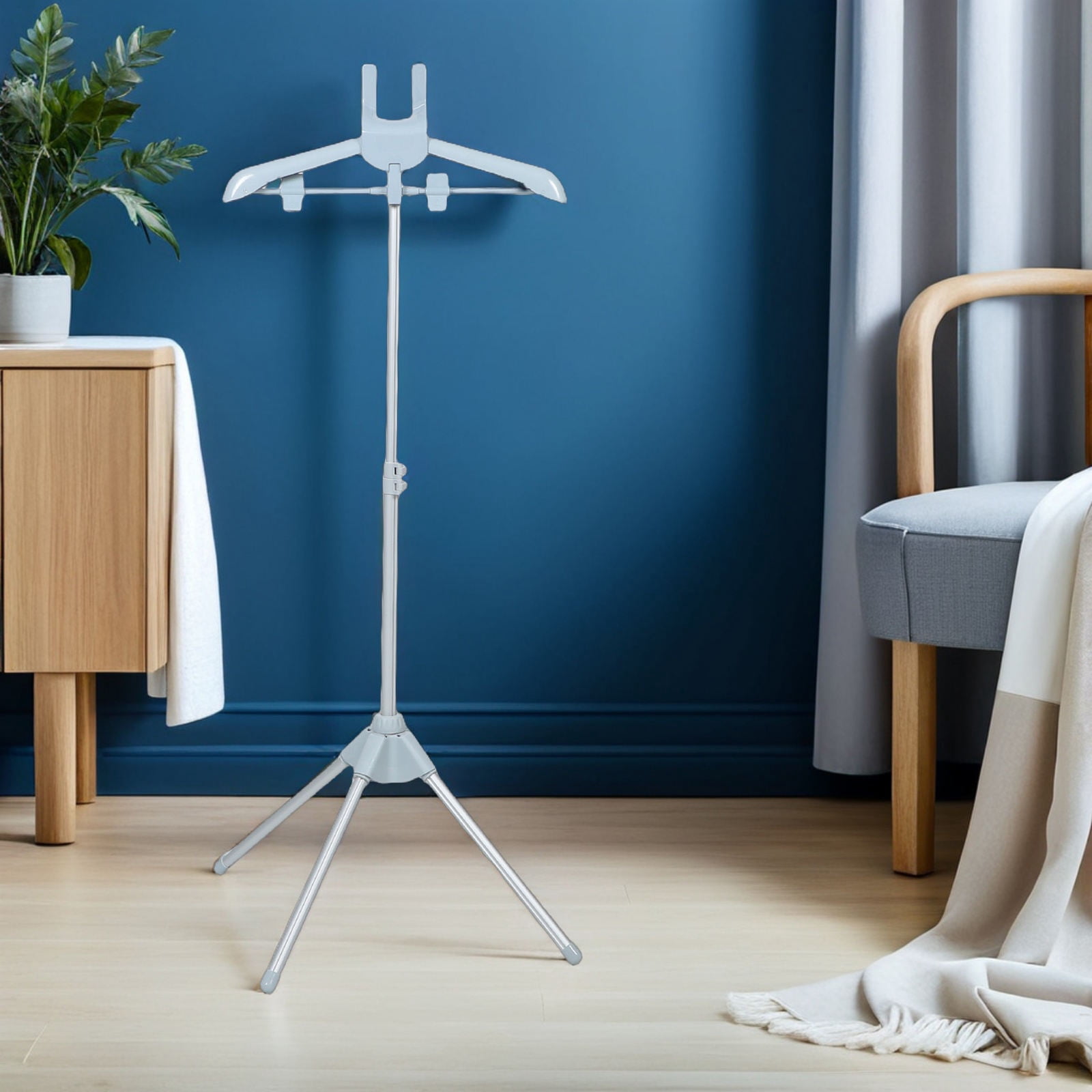 OUNONA Premium Clothes Steamer Rack Kit with 360° Rotatable Adjustable Hanger for Home Garment Care and Wrinkle Removal