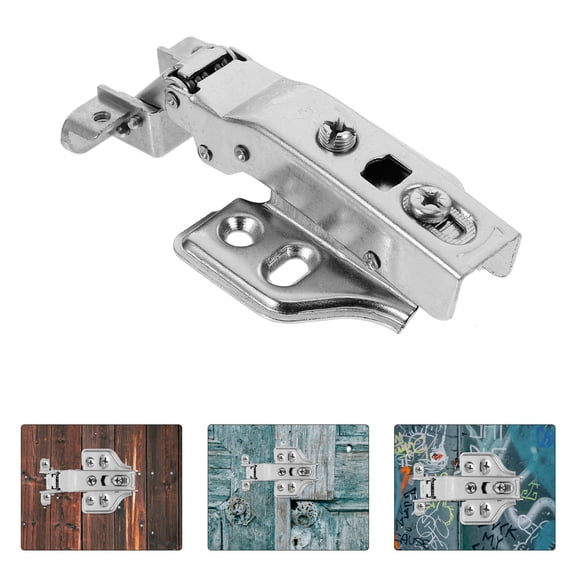 OUNONA Premium Silent Cabinet Hinges for Door Made of Cold Rolled Steel Silver Sets