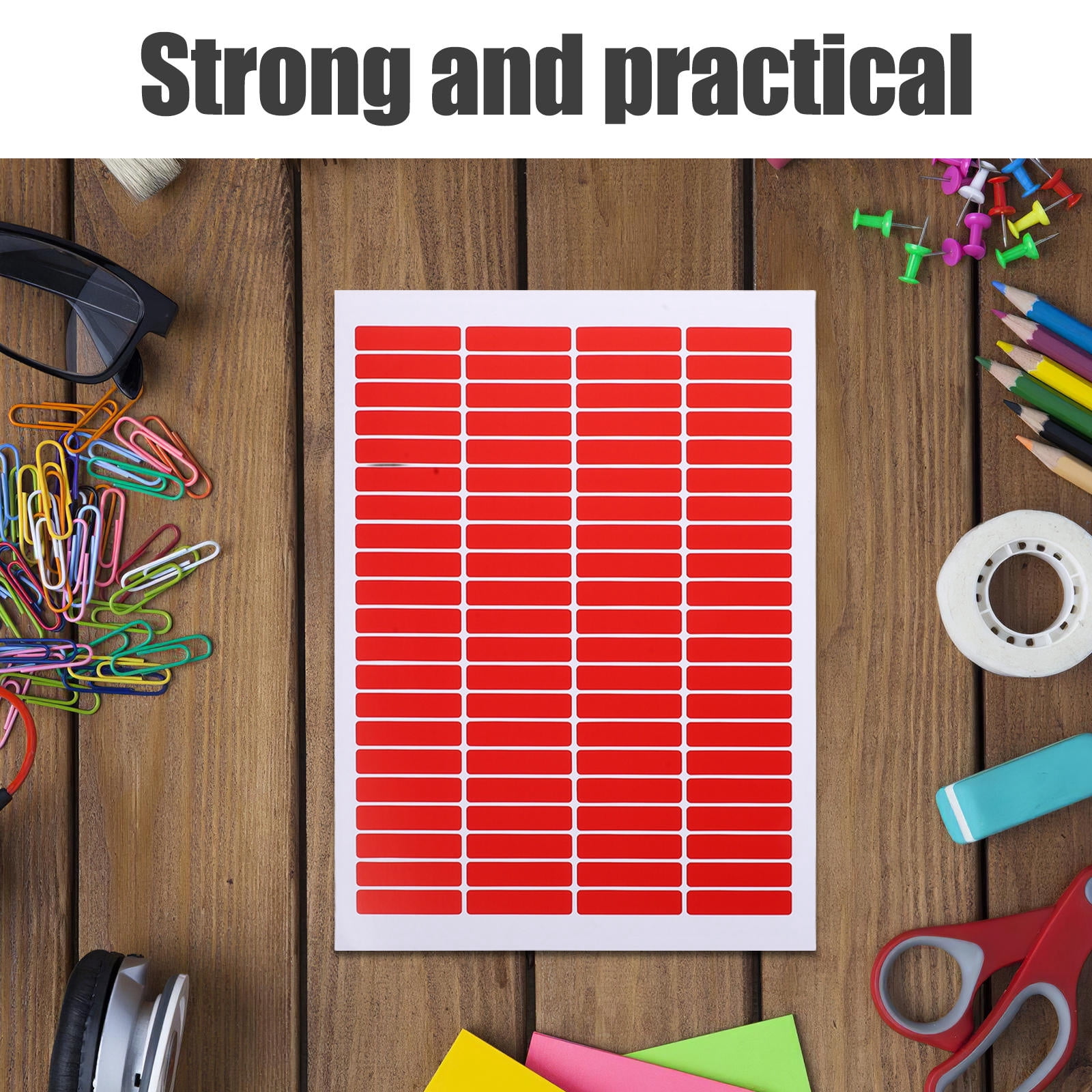 OUNONA Printable Rectangle Color Coding Labels Assorted Colors for ...