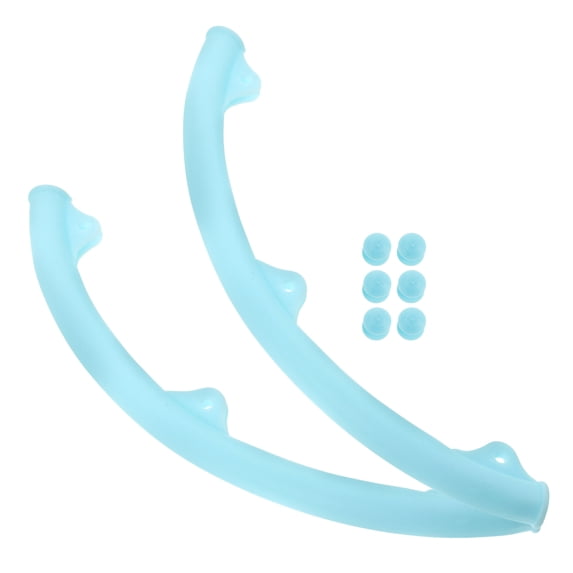 WEAVILUX Racket Frame Cover Universal Front Frame Covers Sky-Blue 1 Pair Curved