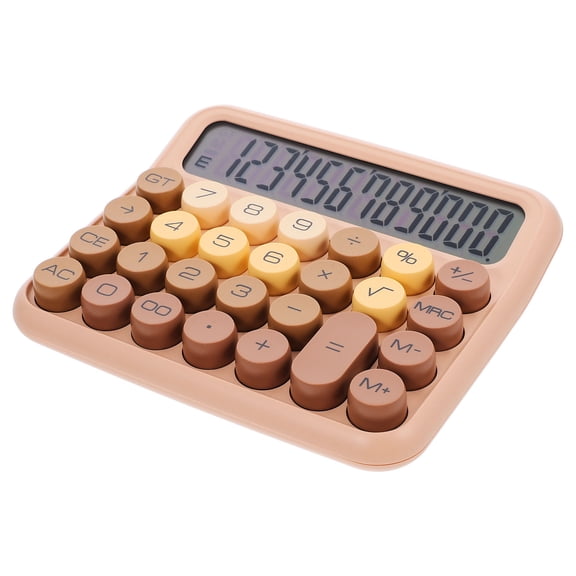 OUNONA Professional Desk Calculator Coffee ABS Household Calculator 1Pack