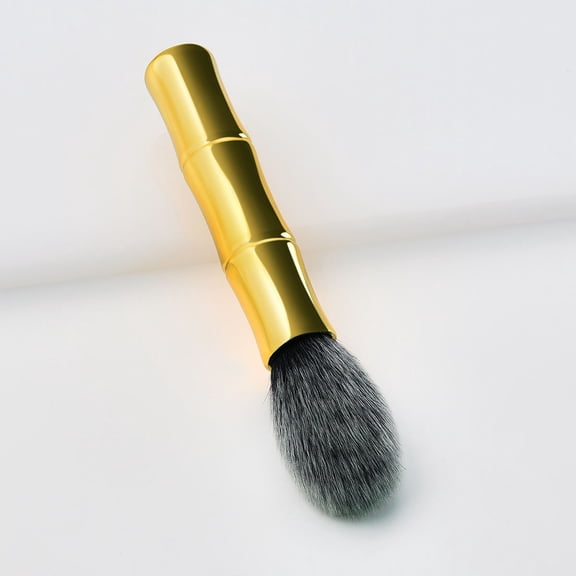 OUNONA Professional Makeup Brush with Golden Plastic Handle and Soft Nylon Bristles for Cosmetics Use