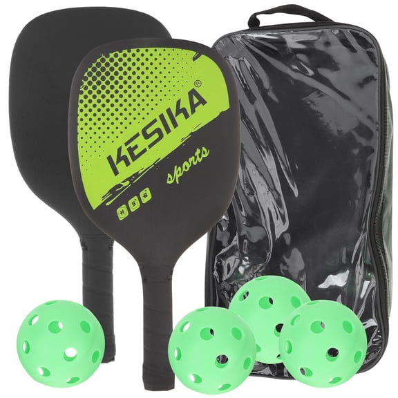 OUNONA Portable Pickleball Set, Lightweight Wood and Plastic Material, 1 Set for Outdoor and Indoor Play