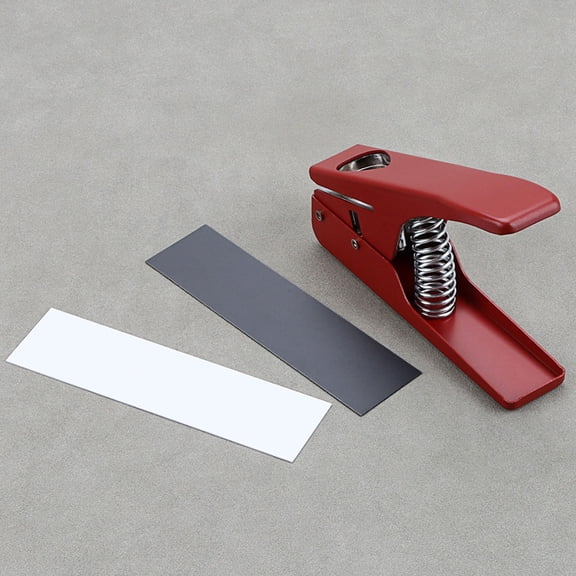 OUNONA Professional Red Guitar Pick Punch Tool for Creating Custom Guitar Picks from Multiple Materials