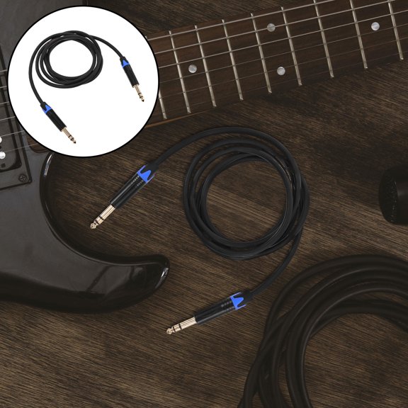 OUNONA Professional Trs Guitar Patch Cable Male To Male Stereo Audio Line Heavy Duty For Electric Guitar Accessories Connector