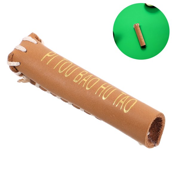 Tineasur Universal Brown Soft Faux Cue Tip Sleeve Replacement for Billiard Pool Cue Accessories