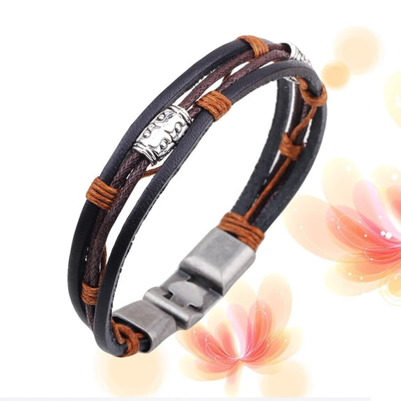 OUNONA Punk Style Mens Bracelet Vintage Jewelry Multi Colored Use 1Pcs