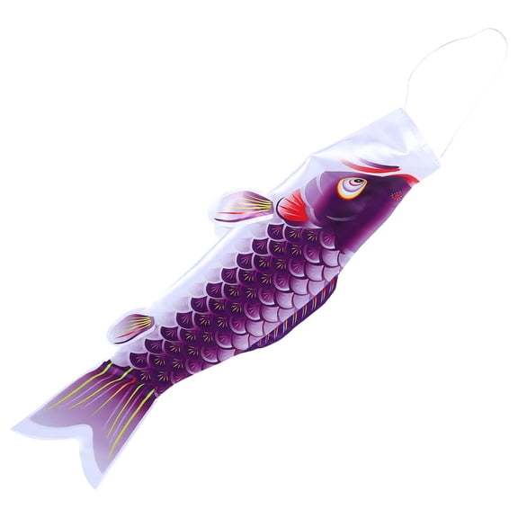 OUNONA Outdoor Japanese Fish Windsock Cloth Flag for Garden Patio Decoration Hanging Ornament
