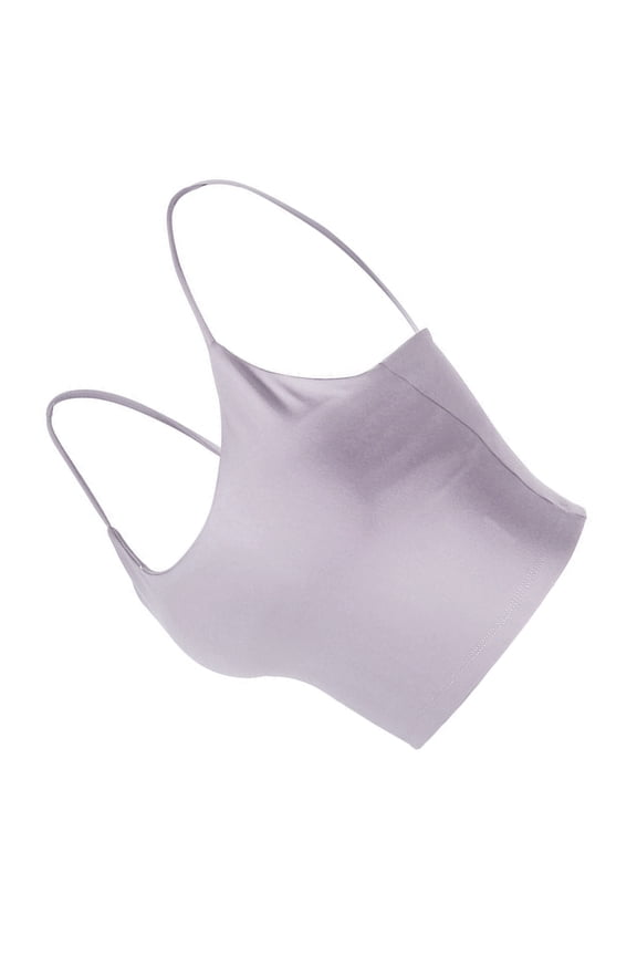 Purple Women's's Nylon Sports Vest Lightweight Comfortable Sleeveless Yoga Suit for Dance and Workout