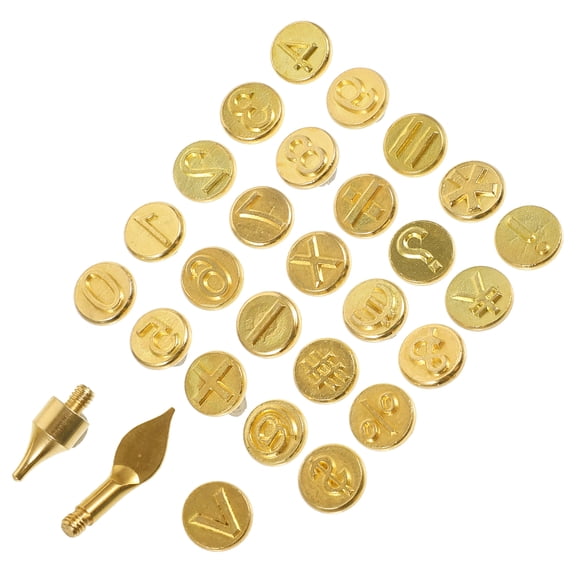 OUNONA Pyrography Tool Set Torch Paste Hot Stamping Pen Work Golden