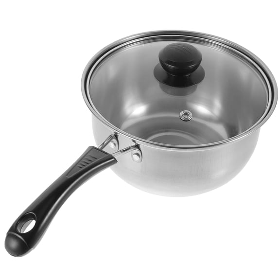 OUNONA Nonstick Saucepan Silver for Storage Easy Clean and Quick Heat