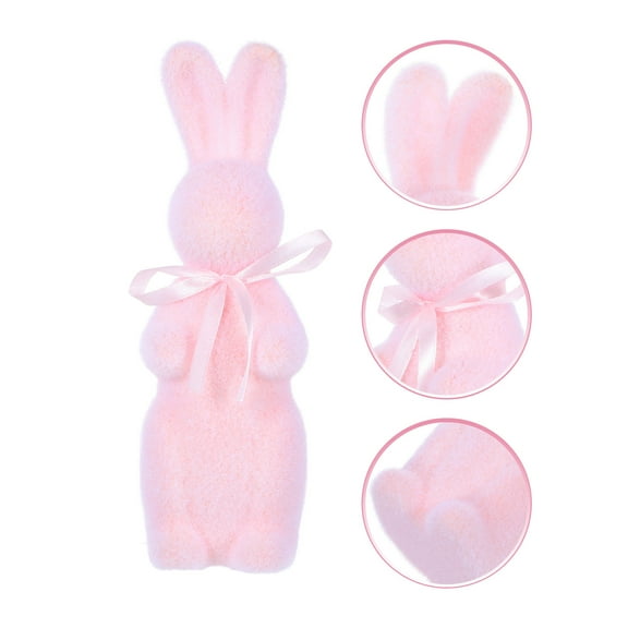 OUNONA Rabbit Garden Statue Easter Table Centerpiece Easter Day Decoration Lovely Bunny Modeling Statue Easter Party Themed Rabbit Statue Rabbit Lawn Ornament