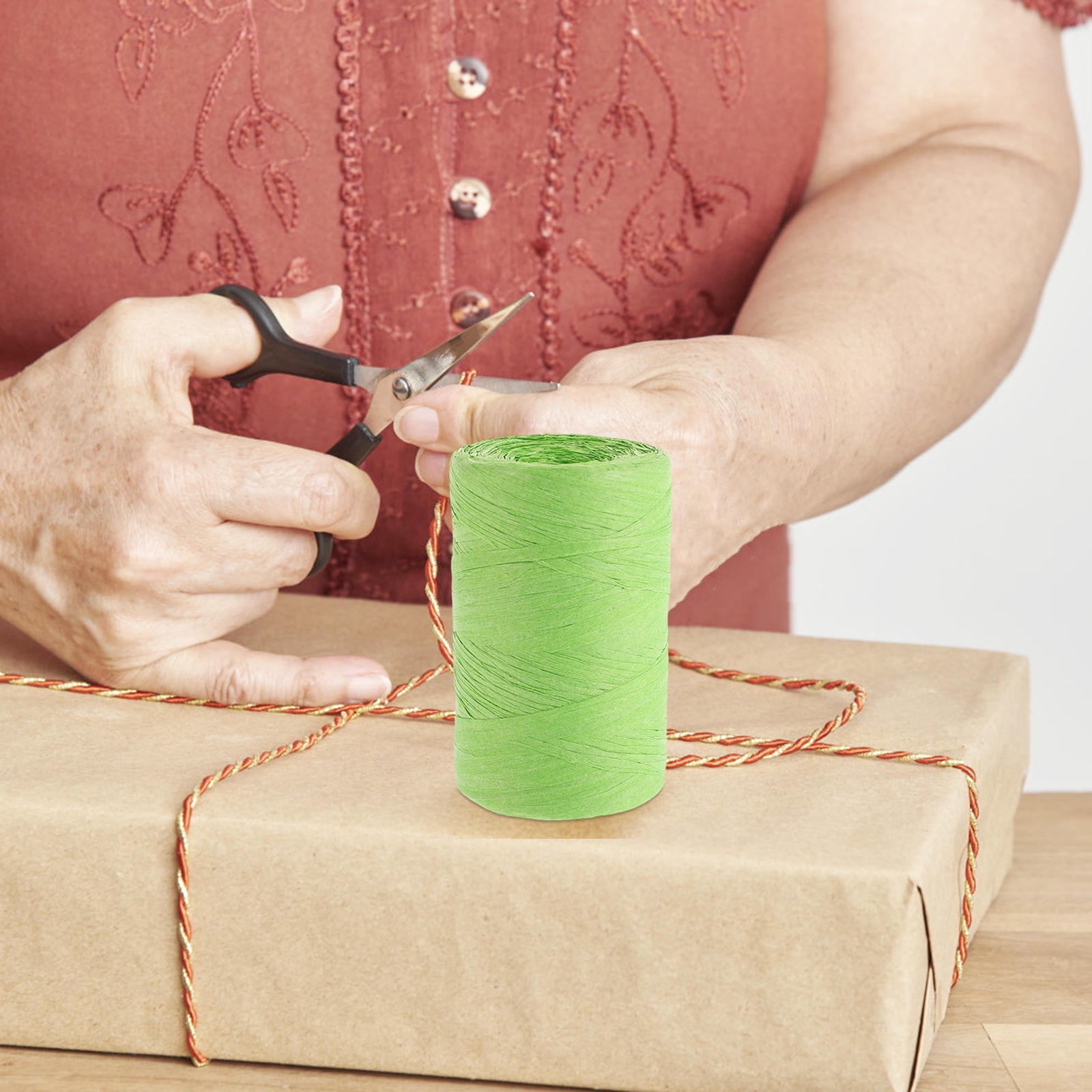 String For Wrapping Paper OUNONA Raffia Paper Ribbon Colored Wrapping Raffia Paper String Packing ...