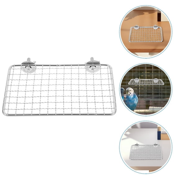 OUNONA Raindrops Bird Platform with Mesh 1 Set Creative Bird Stand Birdcage Activity Platform for Parrot Parakeet Holder and Bed